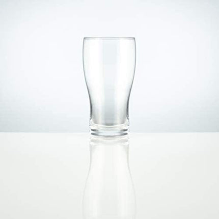 Burns Glass Beer Glasses, Classic English Pub Drinking Glass, 20 Oz. (Set of 4)