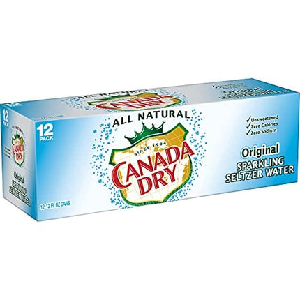 Canada Dry Original Sparkling Seltzer Water, 12 fl oz cans, 12 pack