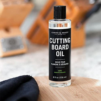 Caron & Doucet - Cutting Board & Butcher Block Conditioning Oil & Wood Finishing Wax Bundle | 100% Plant-Based & Vegan, Best for Wood & Bamboo Conditioning & Sealing | Does NOT Contain Mineral Oil!