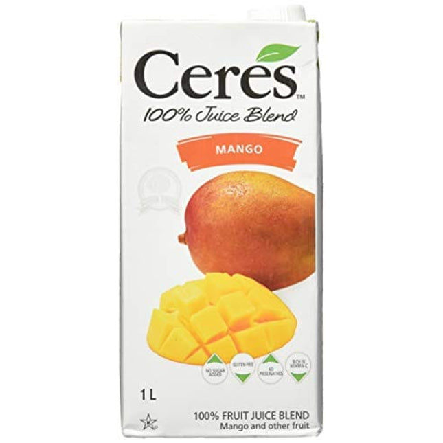 Ceres 100% All Natural Pure Fruit Juice Blend, Mango - Gluten Free, Rich in Vitamin C, No Added Sugar or Preservatives, Cholesterol Free - 33.8 FL OZ (Pack of 1)