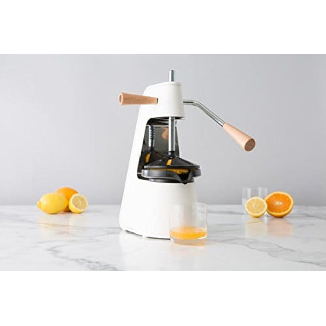 Chef'n Fresh Force Tabletop Citrus Press, 2.3, White/Stainless/Wood