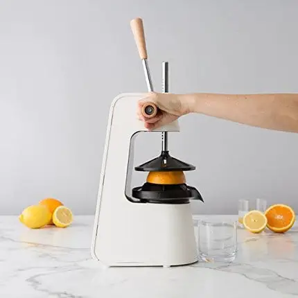 Chef'n Fresh Force Tabletop Citrus Press, 2.3, White/Stainless/Wood