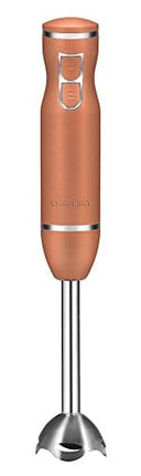 Chefman With Stainless Steel Shaft & Blades Powerful Ice Crushing 2-Speed Control One Hand-Mixer, Purees Smoothie, Sauces & Soups, 300 Watts, Copper