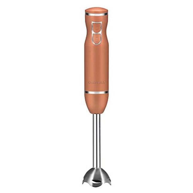 Chefman With Stainless Steel Shaft & Blades Powerful Ice Crushing 2-Speed Control One Hand-Mixer, Purees Smoothie, Sauces & Soups, 300 Watts, Copper