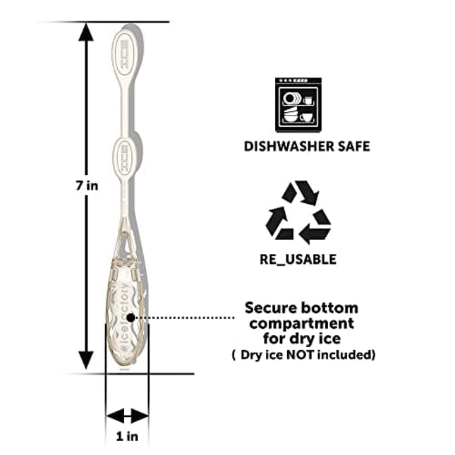 Icicle 50-Pack Drink Stirrer Swizzle Sticks for Smokey Drinks (Use with Dry Ice)