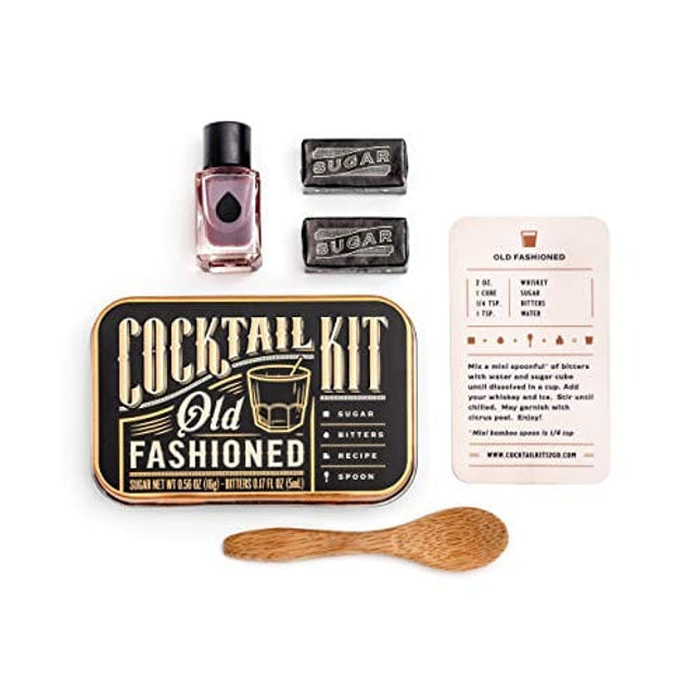 Cocktail Kits 2 Go - Cocktail Set for Craft Cocktail Lovers - Mixology and Craft Travel Kit - Crafted in USA - Gift Box for All Occasions (Old Fashioned)