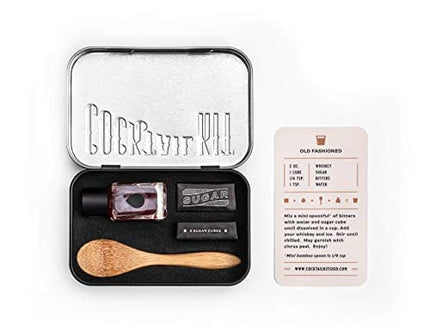 Cocktail Kits 2 Go - Cocktail Set for Craft Cocktail Lovers - Mixology and Craft Travel Kit - Crafted in USA - Gift Box for All Occasions (Old Fashioned)