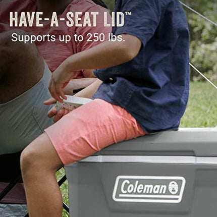 Coleman Ice Chest | Coleman 316 Series Wheeled Hard Coolers, 65 qt Rock Grey