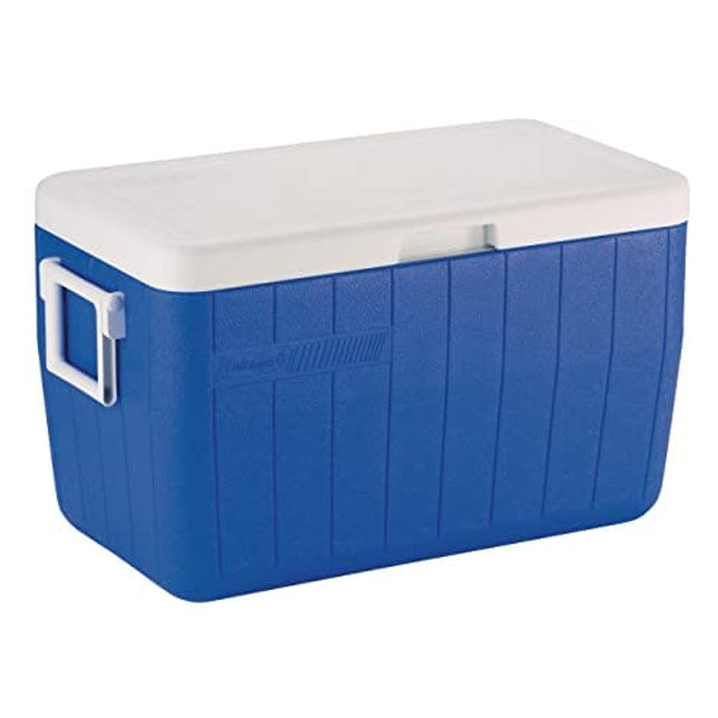 Coleman Chiller Series 48qt Insulated Portable Cooler, Ice Retention Hard Cooler with Heavy Duty Handles