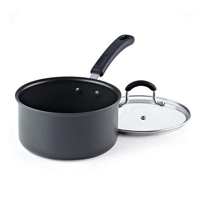 Cook N Home Professional Anodize Cookware, 2.5 Quarts, Black