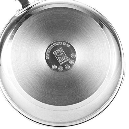 Cook N Home Professional Stainless Steel Stockpot, 5 QT, Silver