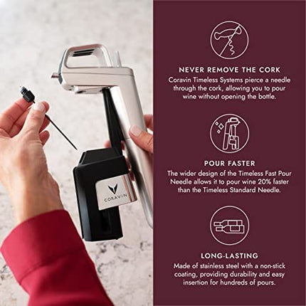 Coravin Fast Pour Needle - Replacement Needle for Coravin Timeless Wine by the Glass Systems and Wine Savers