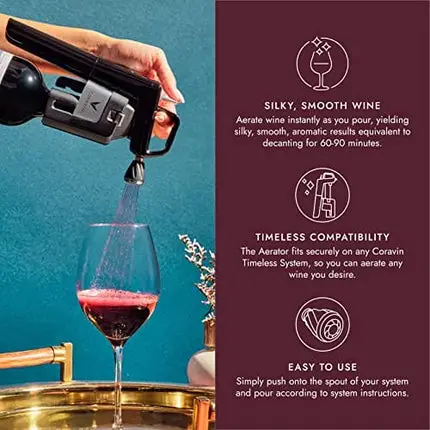 Coravin Aerator Attachment - Accessory for Coravin Wine by the Glass System and Wine Saver - Performs 60-90 Minutes Decant in Seconds