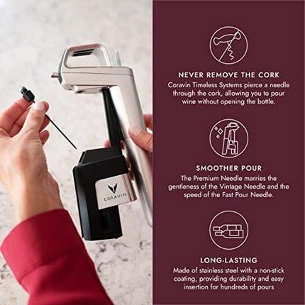 Coravin Premium Needle - Replacement Needle for Coravin Timeless Wine by the Glass Systems and Wine Savers