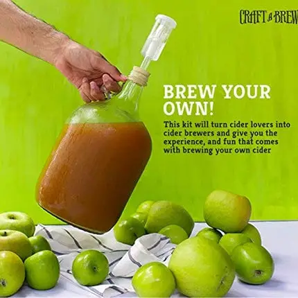 Craft A Brew - Hard Cider Kit - Beer Making Kit - Make Your Own Craft Beer - Complete Equipment and Supplies - Starter Home Brewing Kit - 1 Gallon