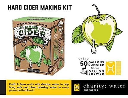 Craft A Brew - Hard Cider Kit - Beer Making Kit - Make Your Own Craft Beer - Complete Equipment and Supplies - Starter Home Brewing Kit - 1 Gallon