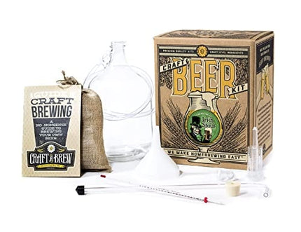 Craft A Brew - Irish Stout - Beer Making Kit - Make Your Own Craft Beer - Complete Equipment and Supplies - Starter Home Brewing Kit - 1 Gallon