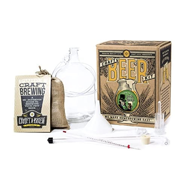 Craft A Brew - Irish Stout - Beer Making Kit - Make Your Own Craft Beer - Complete Equipment and Supplies - Starter Home Brewing Kit - 1 Gallon