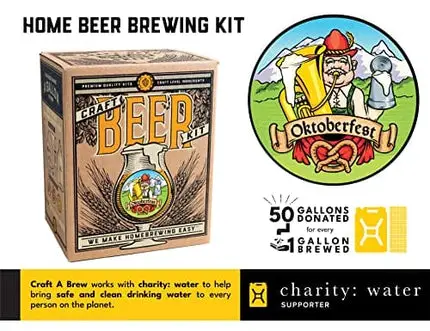 Craft A Brew - Oktoberfest Ale - Beer Making Kit - Make Your Own Craft Beer - Complete Equipment and Supplies - Starter Home Brewing Kit - 1 Gallon