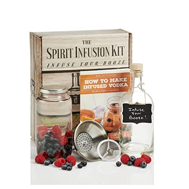 Spirit Infusion Kit - Infuse Your Booze - Alcohol Infusion Kit with Recipes to Make Over 70 Flavored Vodkas. This Liquor Infusion Kit Makes a Great Cocktail Gift!