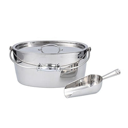 Crafthouse by Fortessa Professional Barware by Charles Joly Stainless Steel Oval Ice Bucket with Scoop