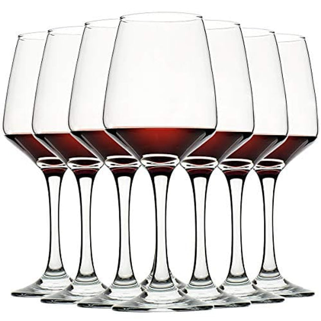 Wine Glasses Set of 8, 12oz, Lead-free, Clear, Durable Glassware