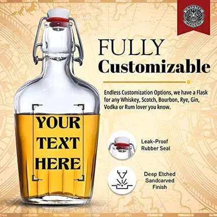 Personalized Engraved Flask, Engraved Whiskey Bottle, Bourbon, Scotch Gifts For Men
