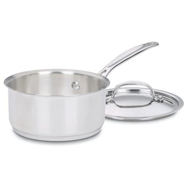 Cuisinart 1 Quart Saucepan w/Cover, Chef's Classic Stainless Steel Cookware Collection, 719-14