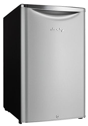 Danby DAR044A6DDB Contemporary Classic 4.4 Cu.Ft. Mini Fridge, Compact Refrigerator for Bedroom, Living Room, Bar, Dorm, Kitchen, Office, E-Star in Silver, 3 Sq Ft