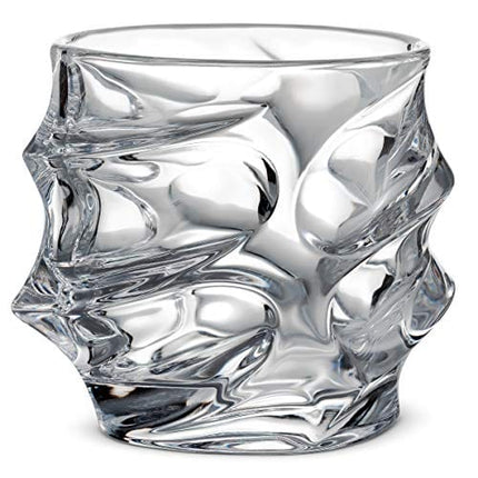 Premium Crystal 11 Oz. Whisky Glasses Set of 2 | Fun "Get a Grip" Design Makes Prime Men's Corporate Gift Idea for Christmas Holiday | For Whiskey, Tequila, Vodka, Rum | Dishwasher Safe - Double Dram
