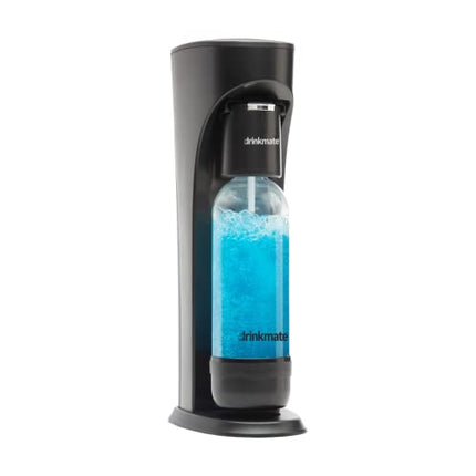 DrinkMate OmniFizz Sparkling Water and Soda Maker, Carbonates Any Drink Without Diluting It, CO2 Cylinder Not Included (Matte Black)