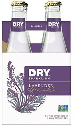 DRY Lavender, Sparkling Soda, 12 Fl Oz Bottles, 4 Pack