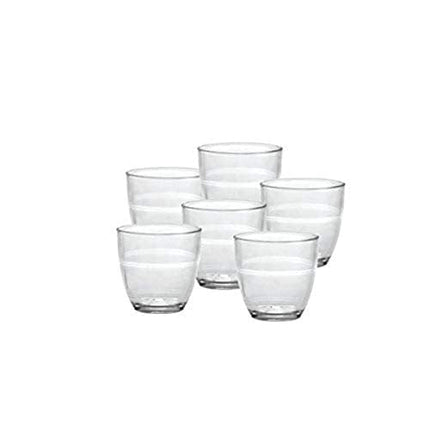 Duralex Made In France Gigogne Glass Tumbler Drinking Glasses, 5.75 ounce - Set of 6, Clear