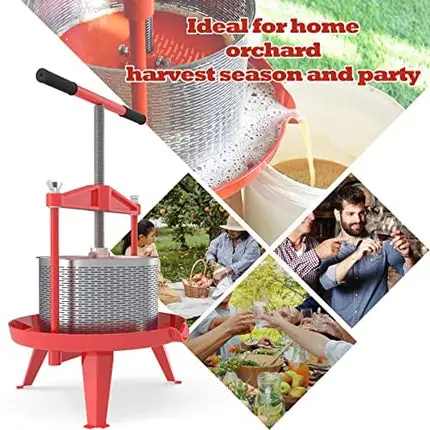 2.38 Gallon Heavy-duty Cross-beam Stainless Steel Fruit and Wine Press