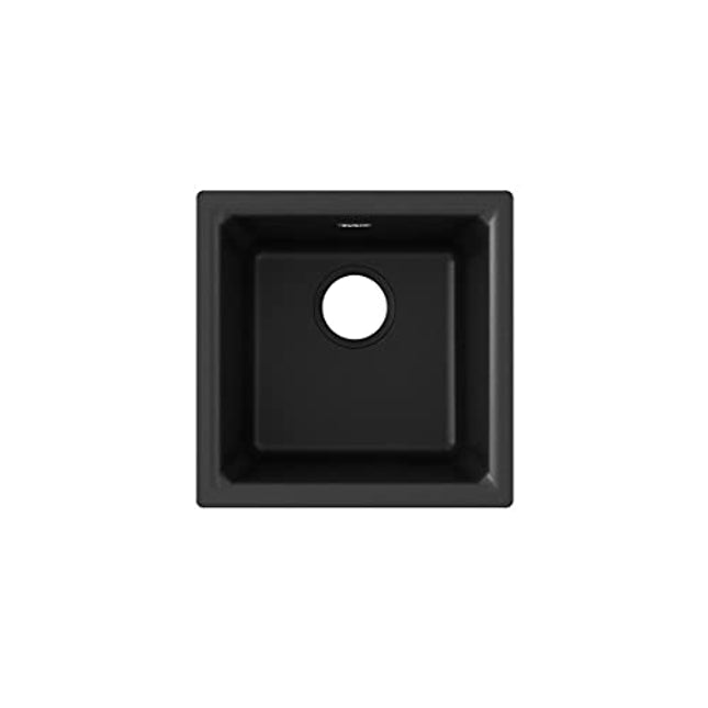 Elkay Quartz Classic ELG1616BK0 Black Single Bowl Dual Mount Bar Sink