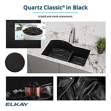 Elkay Quartz Classic ELG1616BK0 Black Single Bowl Dual Mount Bar Sink