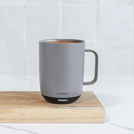 Ember Temperature Control Smart Mug 2, 14 Oz, App-Controlled Heated Coffee Mug with 80 Min Battery Life and Improved Design, Gray