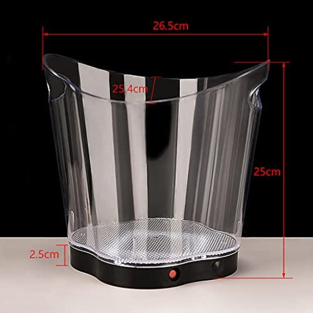 LED Ice Bucket - Portable Colorful Gradient Ice Bucket 6 Liter,Great for Home Bar, Chilling Beer, Champagne and Wine (Four Leaved Clover-1pcs)