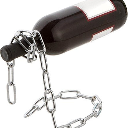 Fantasee Suspending Chain Wine Holder, Stainless Steel Magic Wine Rack Wine Bottle Holder Novelty Gift for Kitchen Home Decoration (Bronze)