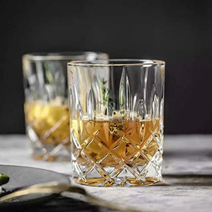 Farielyn-X Old Fashioned Whiskey Glasses (Set of 6), 11 Oz Unique Bourbon Glass, Ultra-Clarity Double Old Fashioned Liquor Vodka Bourbon Cocktail Scotch Tumbler Bar Glasses Set