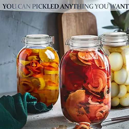 Transparent Glass Sealed Storage Jars, Pickle Jars, Pickle Jars