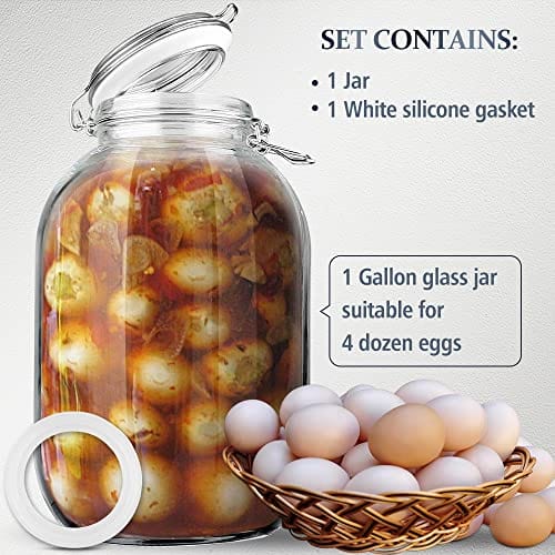 2 Pack, 1 Gallon Mason Jar with Green Lid, Airtight Storage for Dry Foods, Spices, Pasta 2 Pack, 1 Gallon Mason Jar with Green Lid, Airtight Storage for Dry Foods, Spices, Pasta