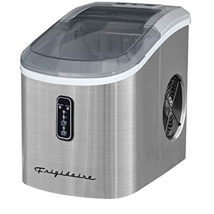 Frigidaire EFIC103-AMZ-SC Counter Top Maker with Over-Sized Ice Bucket, Stainless Steel, Self Cleaning Function, Heavy Duty, Stainless