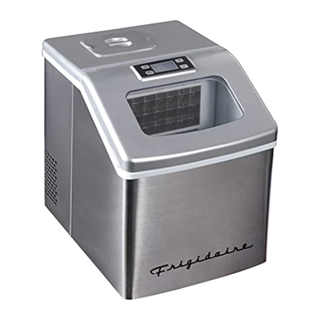FRIGIDAIRE EFIC452-SS 40 Lbs Extra Large Clear Maker, Stainless Steel, Makes Square Ice