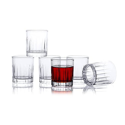 Shot Glasses set of 6,Funnlyboxx Ronnd 2oz Heavy Base Shot Glass,Cute Shot Glasses/Crystal Shot Glasses/Tequila Glasses (Clear)