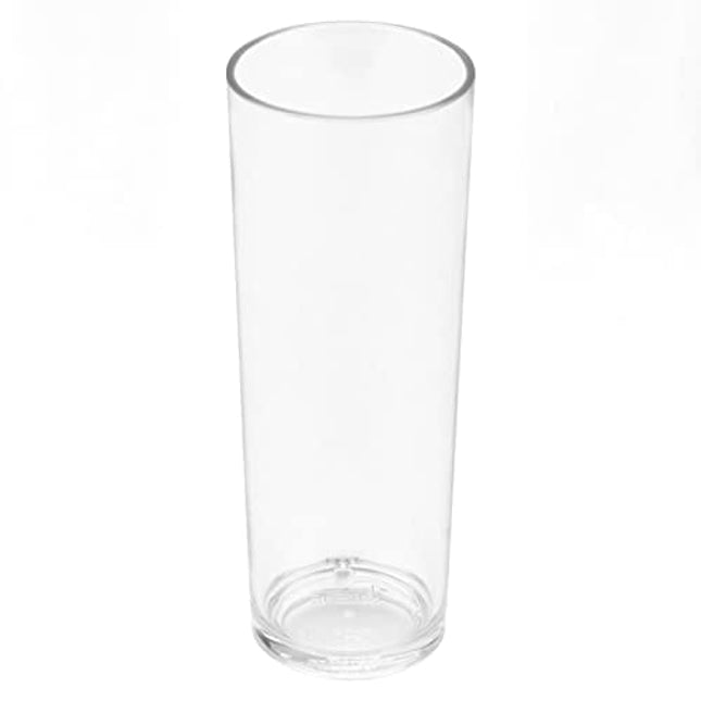 G.E.T. H-14-1-SAN-CL-EC Clear 14 oz. Tom Collins, Break Resistant Dishwasher Safe San Specialty Drinkware Collection (Pack of 4)