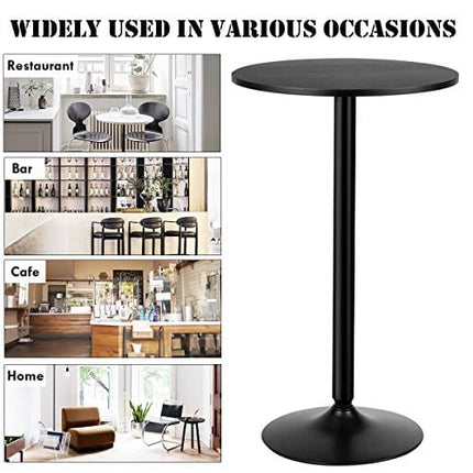 Giantex Pub Bar Table 24-Inch Round Top 40-Inch Height Modern Style Standing Circular Cocktail Table Suitable for Living Room,Restaurant Bistro Table (1)
