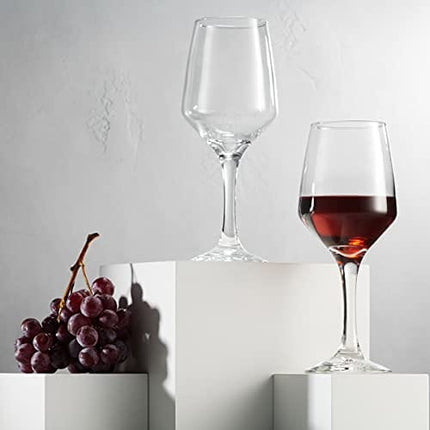 Godinger Wine Glasses, Italian Made Red Wine Glasses, Wine Glass, Stemmed Drinking Glasses, Glass Cups - Made in Italy, 15oz, Set of 4