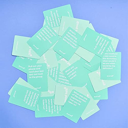 Good Talk: 150 Conversation Cards | Better Relationships with Friends and Family | Game Nights, Dinner Table Conversation Starters, Car Game for Road Trips and More | Friends Edition | Mint Green