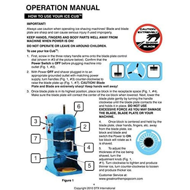 Great Northern Premium Quality Ice Cub Shaved Ice Machine Commercial Ice Shaver